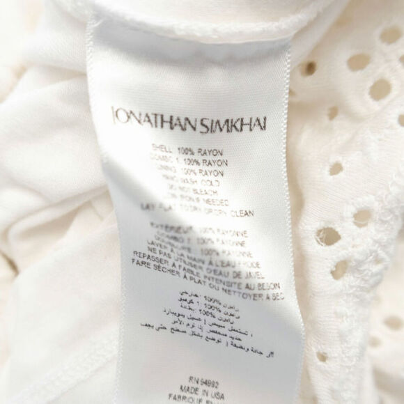 Jonathan Simkhai Eyelet Bustier White Ladies Size Medium Dress - Picture 7 of 11